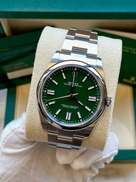 rolex oyster green gold|rolex oyster perpetual 41 for sale.